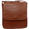Bolsa Couro Legitimo Transversal Feminina Tampa Com Zíper - Thumbnail Image 11