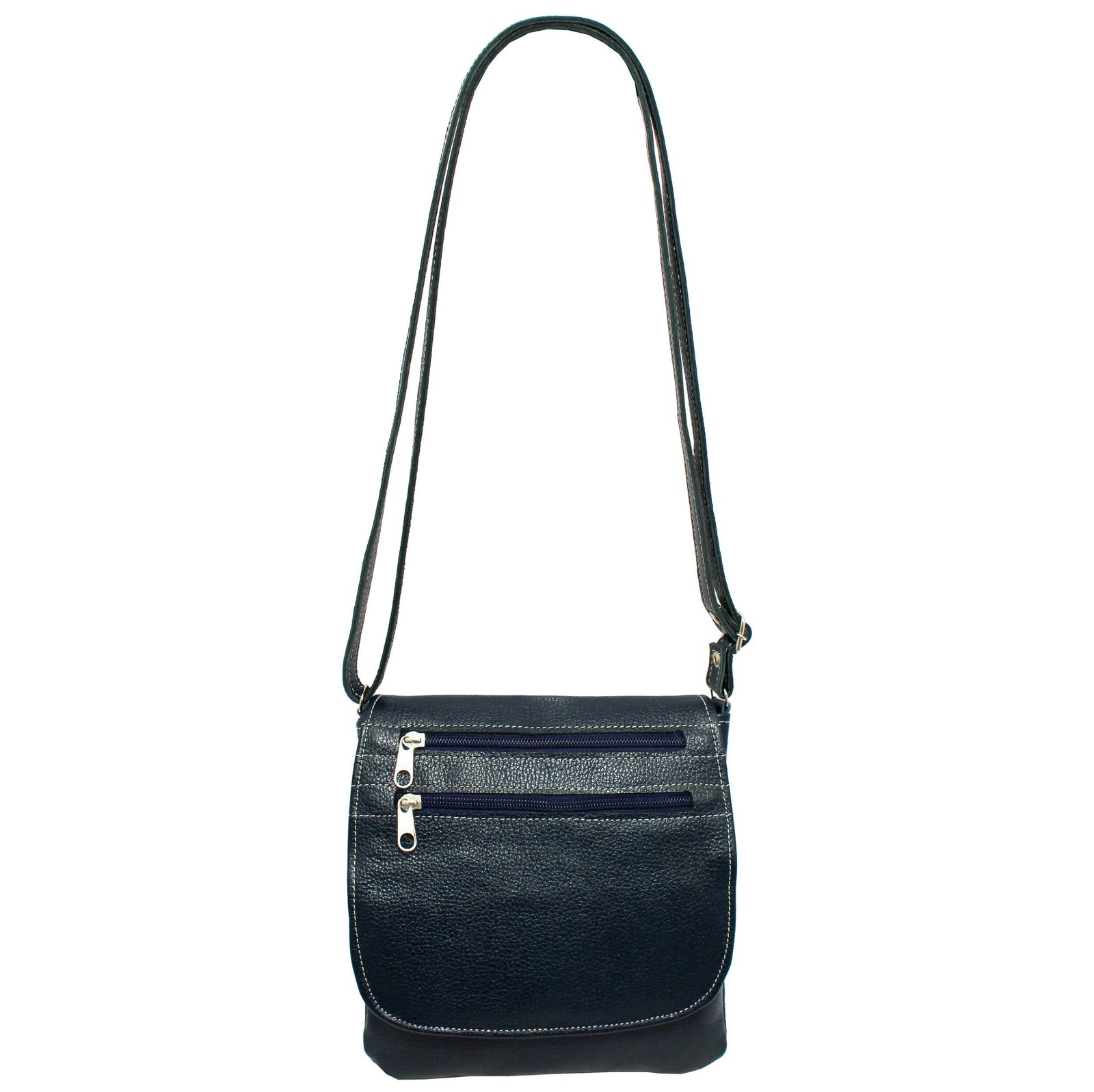 Bolsa Em Couro Legitimo Feminina Transversal Tampa - Imagem 2