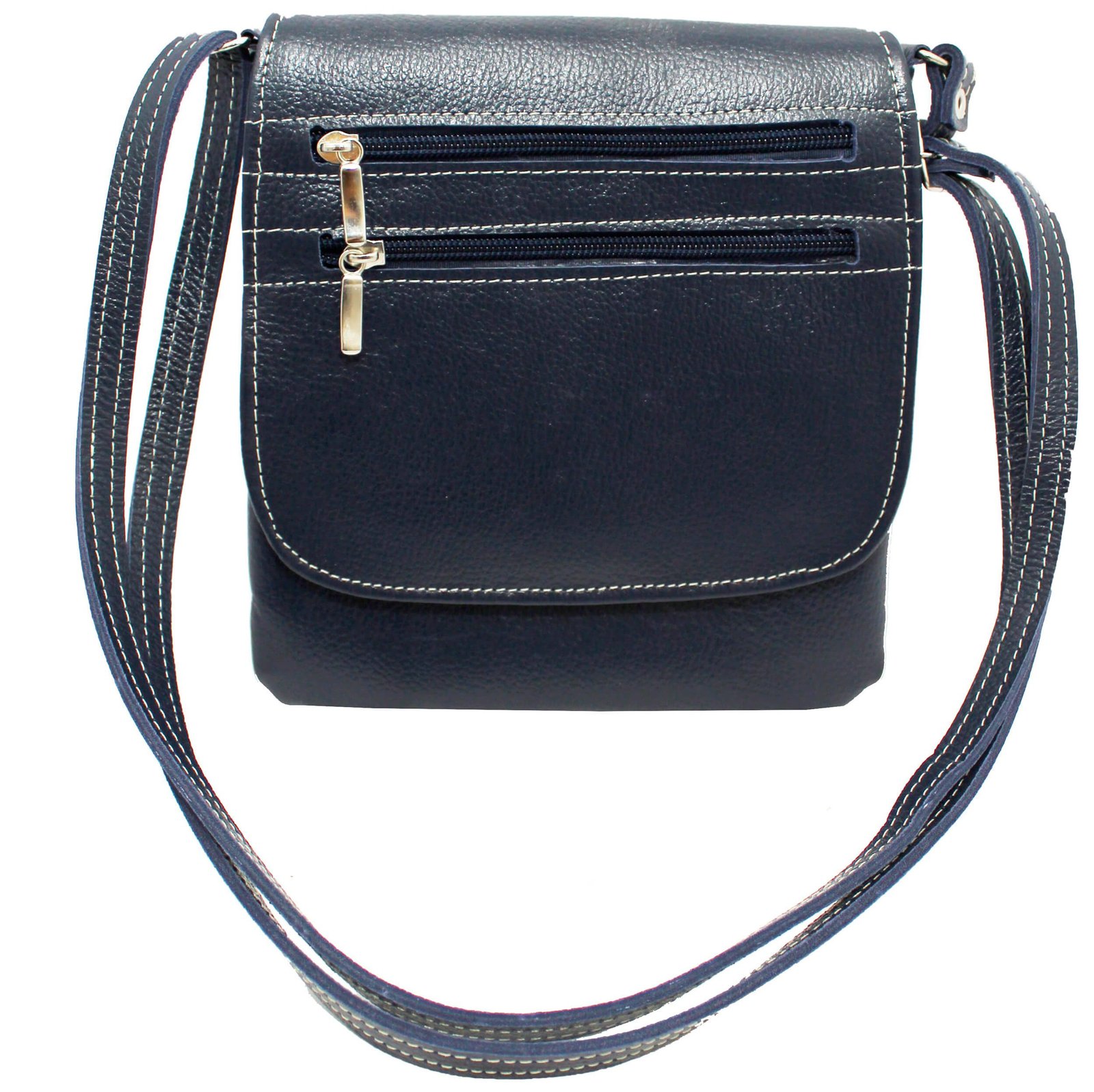 Bolsa Em Couro Legitimo Feminina Transversal Tampa - Imagem 8