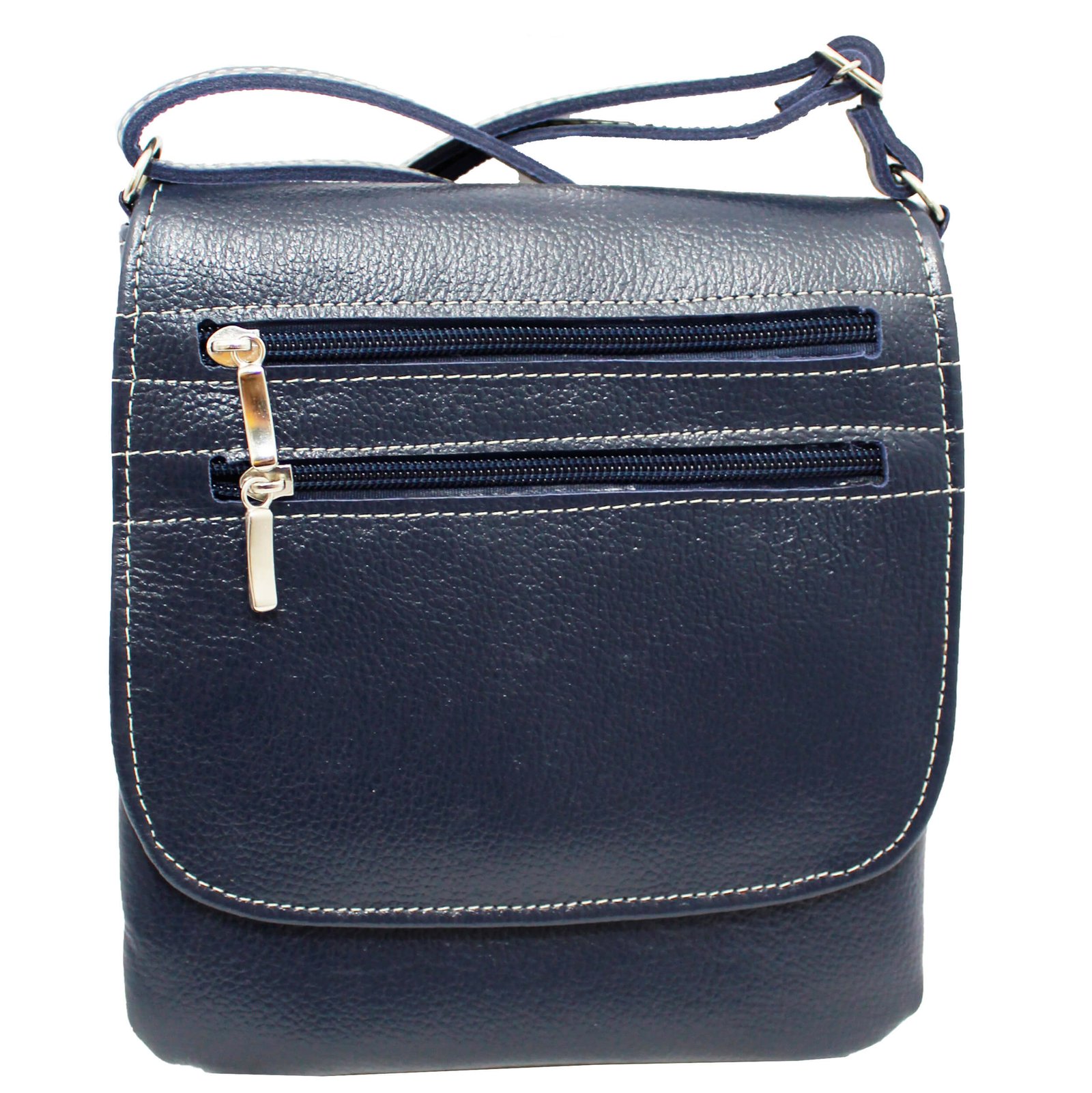 Bolsa Em Couro Legitimo Feminina Transversal Tampa - Imagem 7