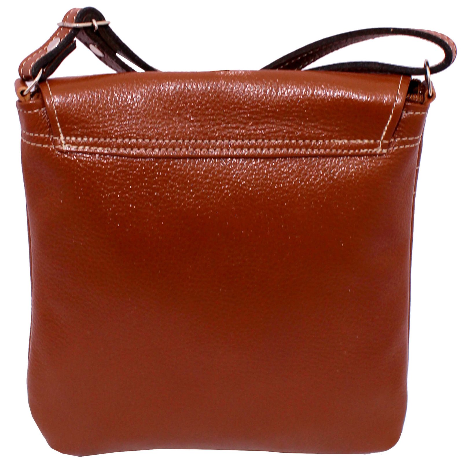 Bolsa Em Couro Legitimo Feminina Transversal Tampa - Imagem 14