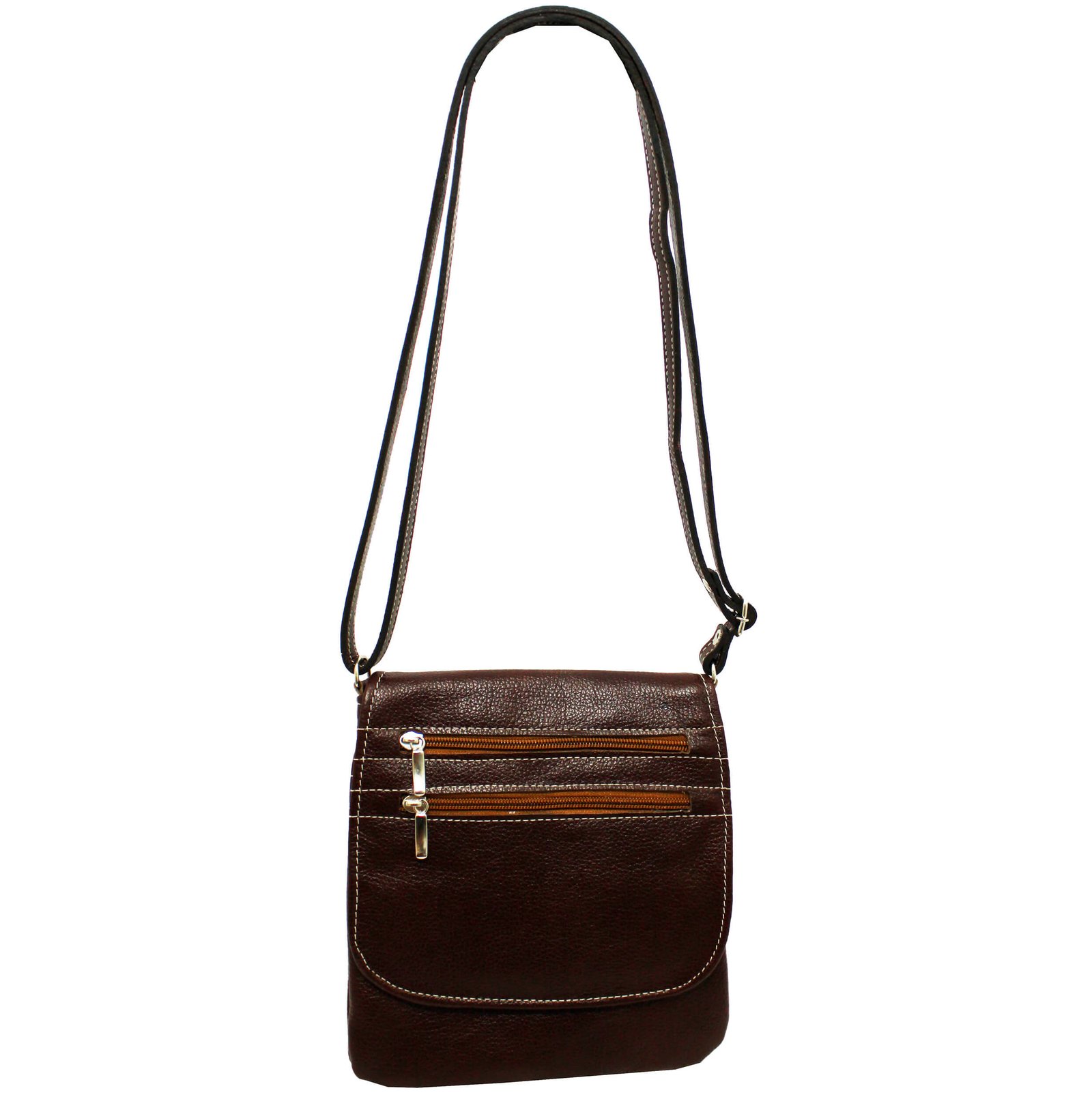 Bolsa Em Couro Legitimo Feminina Transversal Tampa - Imagem 16