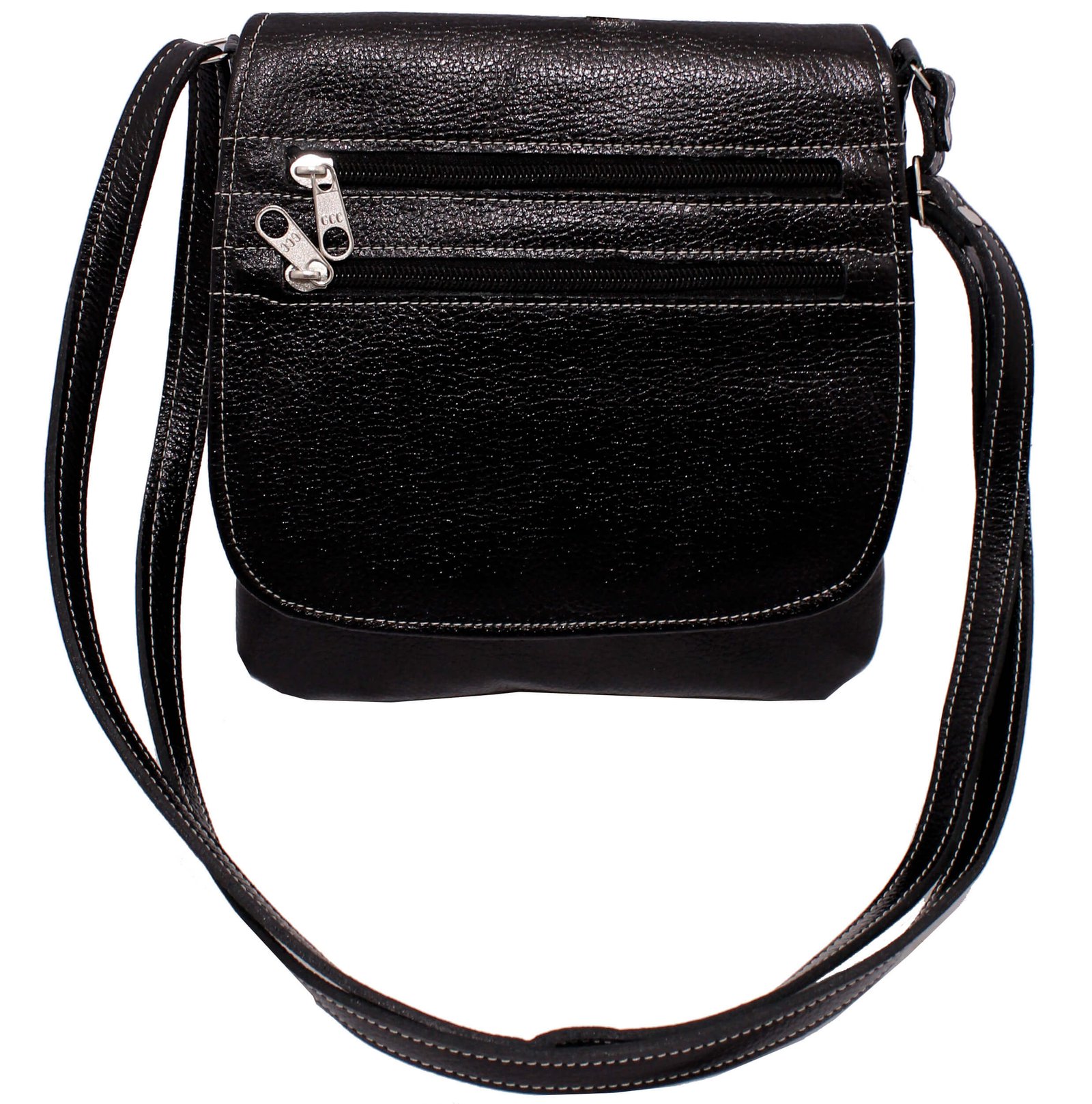 Bolsa Em Couro Legitimo Feminina Transversal Tampa - Imagem 24