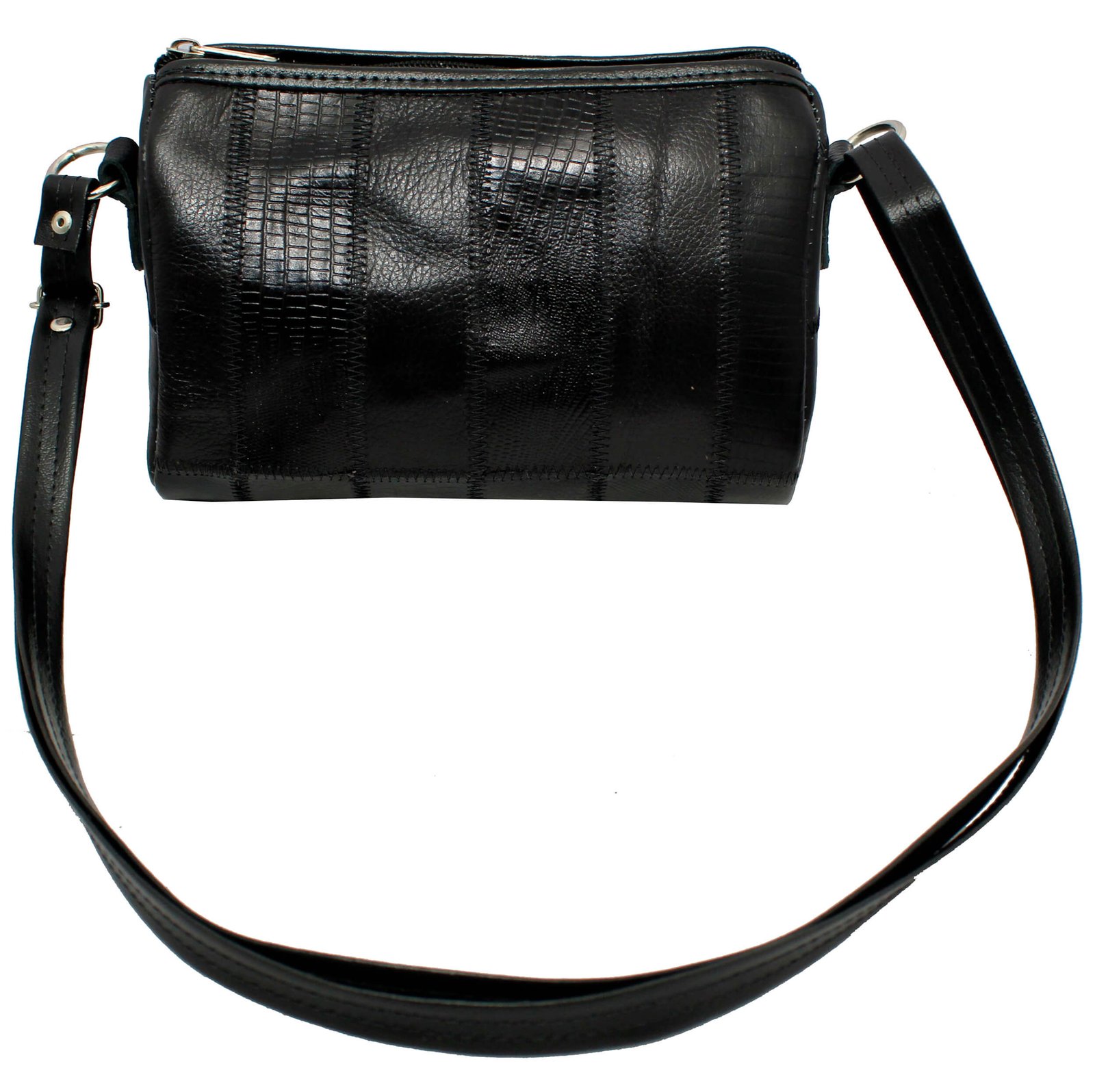 Bolsa Retalhos De Couro Legitimo Bau Feminina Transversal - Imagem 4