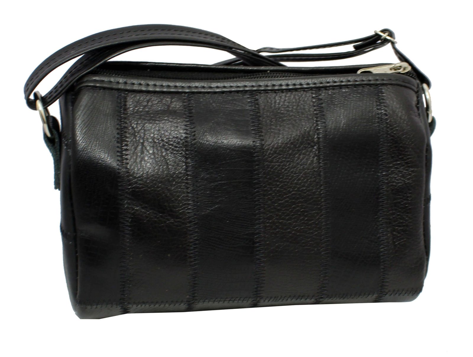 Bolsa Retalhos De Couro Legitimo Bau Feminina Transversal - Imagem 3