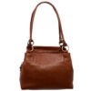 Bolsa Couro Legítimo Feminina Alça Redonda Pequena 3 Divisões - Thumbnail Image 1
