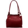 Bolsa Couro Legítimo Feminina Alça Redonda Pequena 3 Divisões - Thumbnail Image 6
