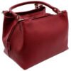 Bolsa Couro Legítimo Feminina Alça Redonda Pequena 3 Divisões - Thumbnail Image 4
