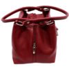 Bolsa Couro Legítimo Feminina Alça Redonda Pequena 3 Divisões - Thumbnail Image 3