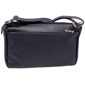 Bolsa Feminina Couro Transversal 4 Zíperes Bls094 Croco Casual - Image 9