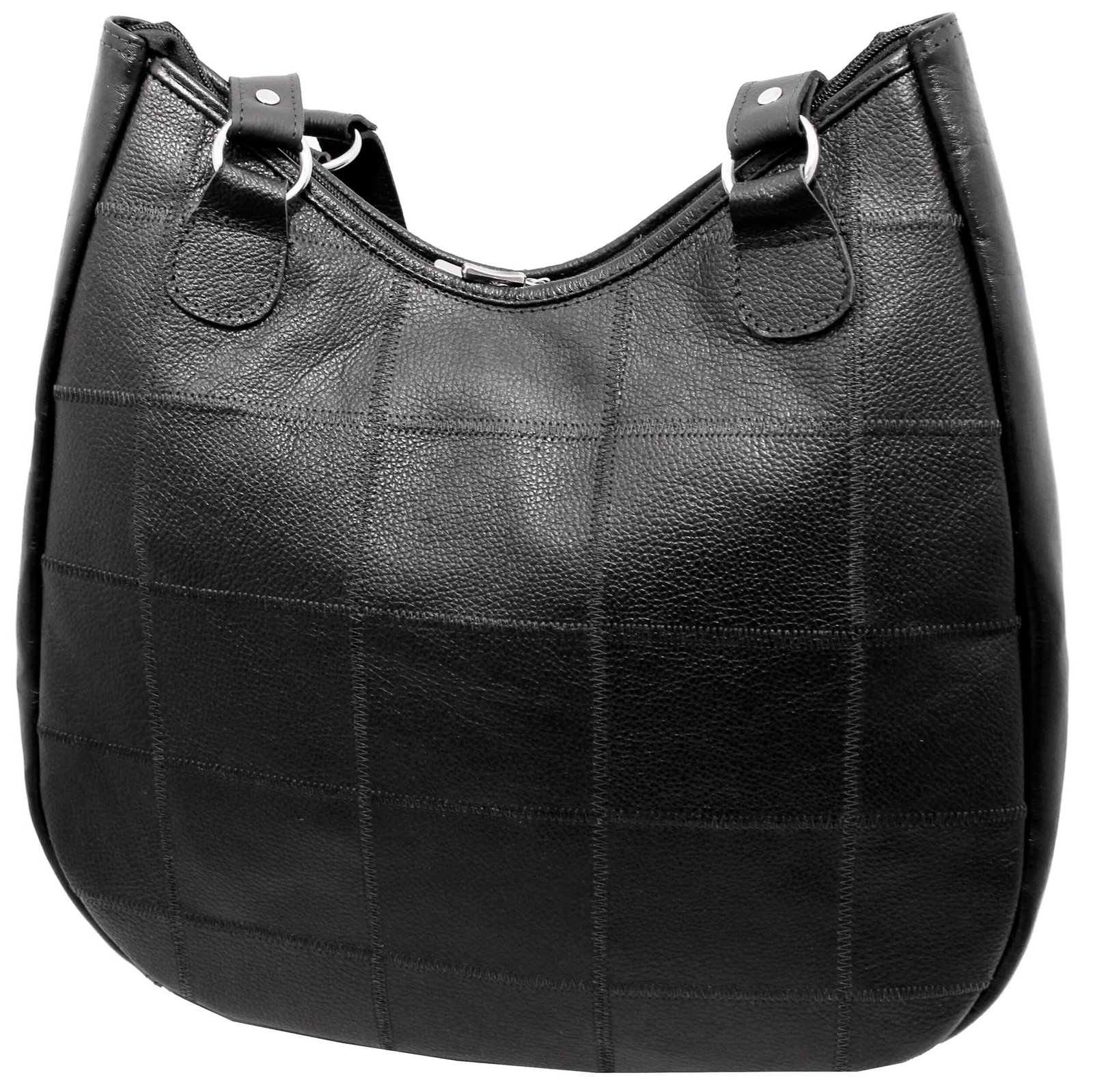 Bolsa Em Retalhos De Couro Legitimo Ombro Grande Feminina - Imagem 15