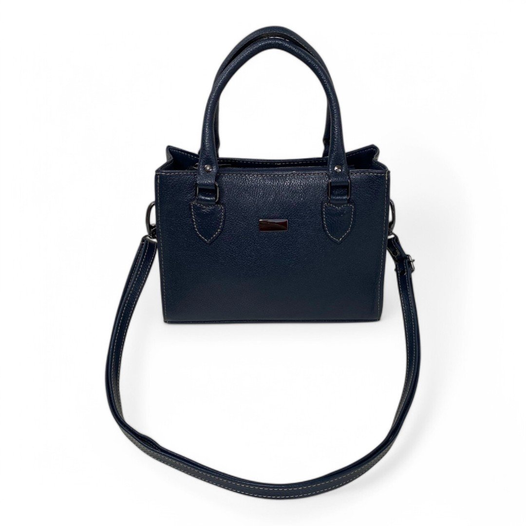 Bolsa Couro Legitimo Feminina Transversal Ombro Duas Alças Bau - Imagem 8