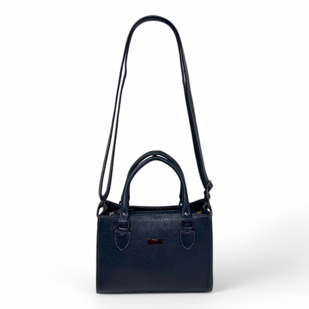 Bolsa Couro Legitimo Feminina Transversal Ombro Duas Alças Bau - Imagem 9