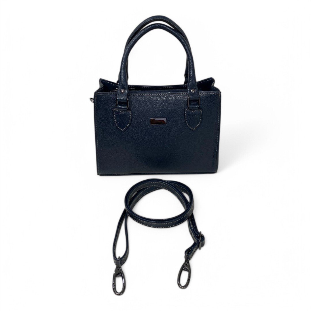 Bolsa Couro Legitimo Feminina Transversal Ombro Duas Alças Bau - Imagem 10