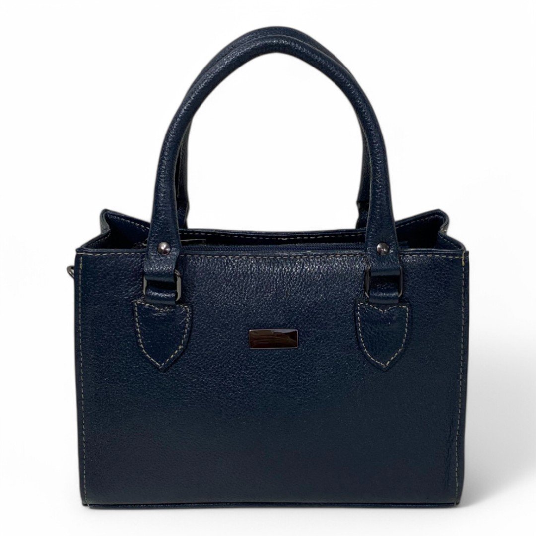 Bolsa Couro Legitimo Feminina Transversal Ombro Duas Alças Bau - Imagem 11