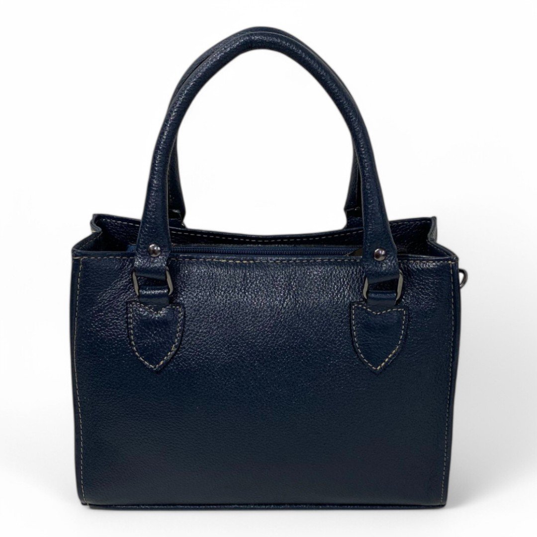 Bolsa Couro Legitimo Feminina Transversal Ombro Duas Alças Bau - Imagem 12