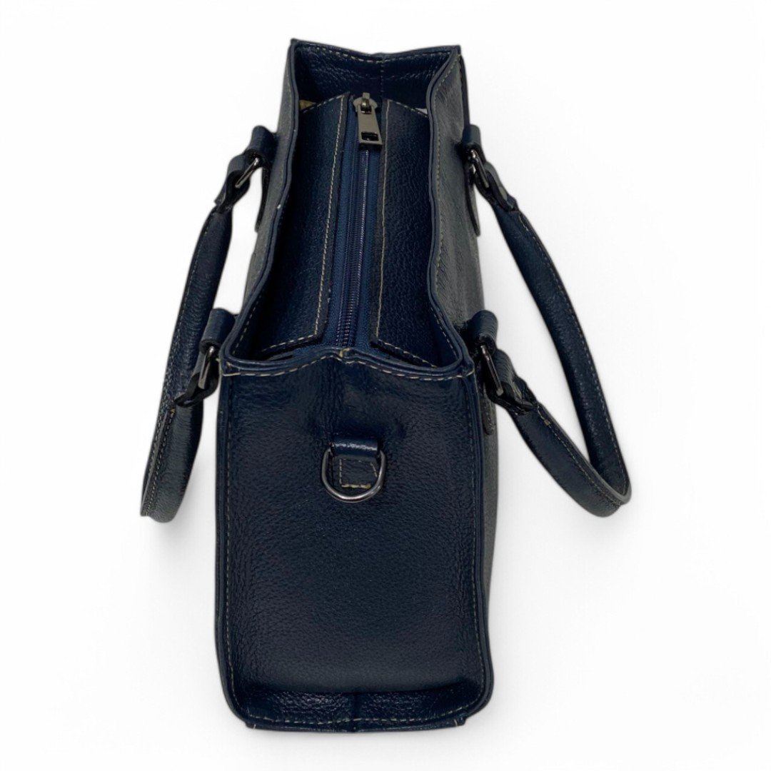 Bolsa Couro Legitimo Feminina Transversal Ombro Duas Alças Bau - Imagem 13