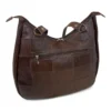 Bolsa Em Retalhos De Couro Legitimo Ombro Grande Feminina - Thumbnail Image 8