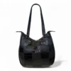 Bolsa Em Retalhos De Couro Legitimo Ombro Grande Feminina - Thumbnail Image 25