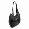 Bolsa Em Retalhos De Couro Legitimo Ombro Grande Feminina - Thumbnail Image 1