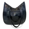 Bolsa Em Retalhos De Couro Legitimo Ombro Grande Feminina - Thumbnail Image 29