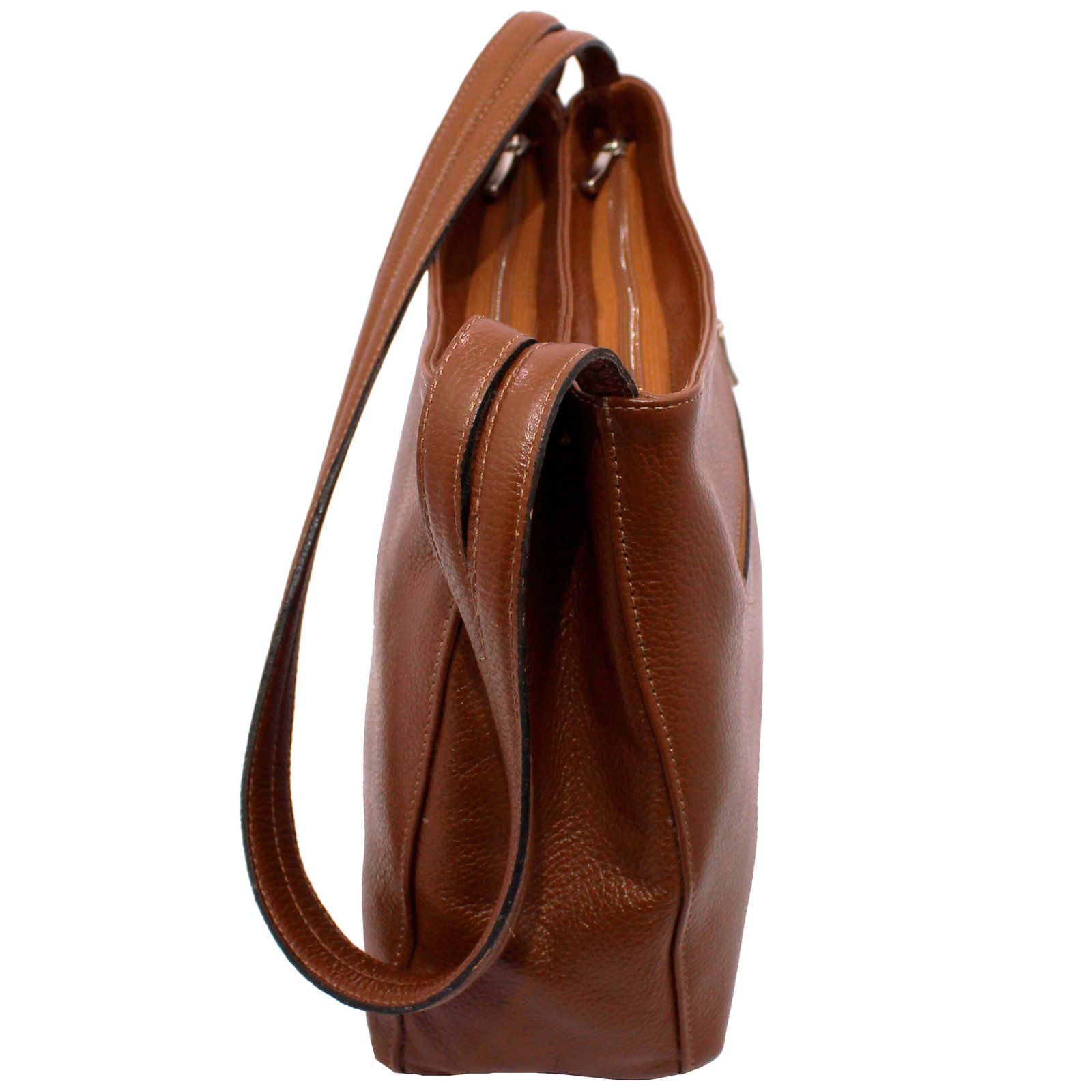 Bolsa Couro Legitimo Ombro Doras Bolsas Feminina Alça Larga - Imagem 15