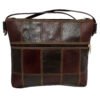 Bolsa De Retalhos Em Couro Transversal Feminina Patchwork Grande - Thumbnail Image 1