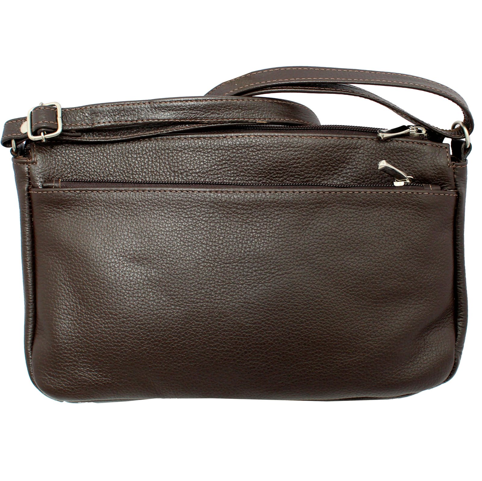 Bolsa Feminina Couro Transversal 4 Zíperes Matelassê Casual - Imagem 13