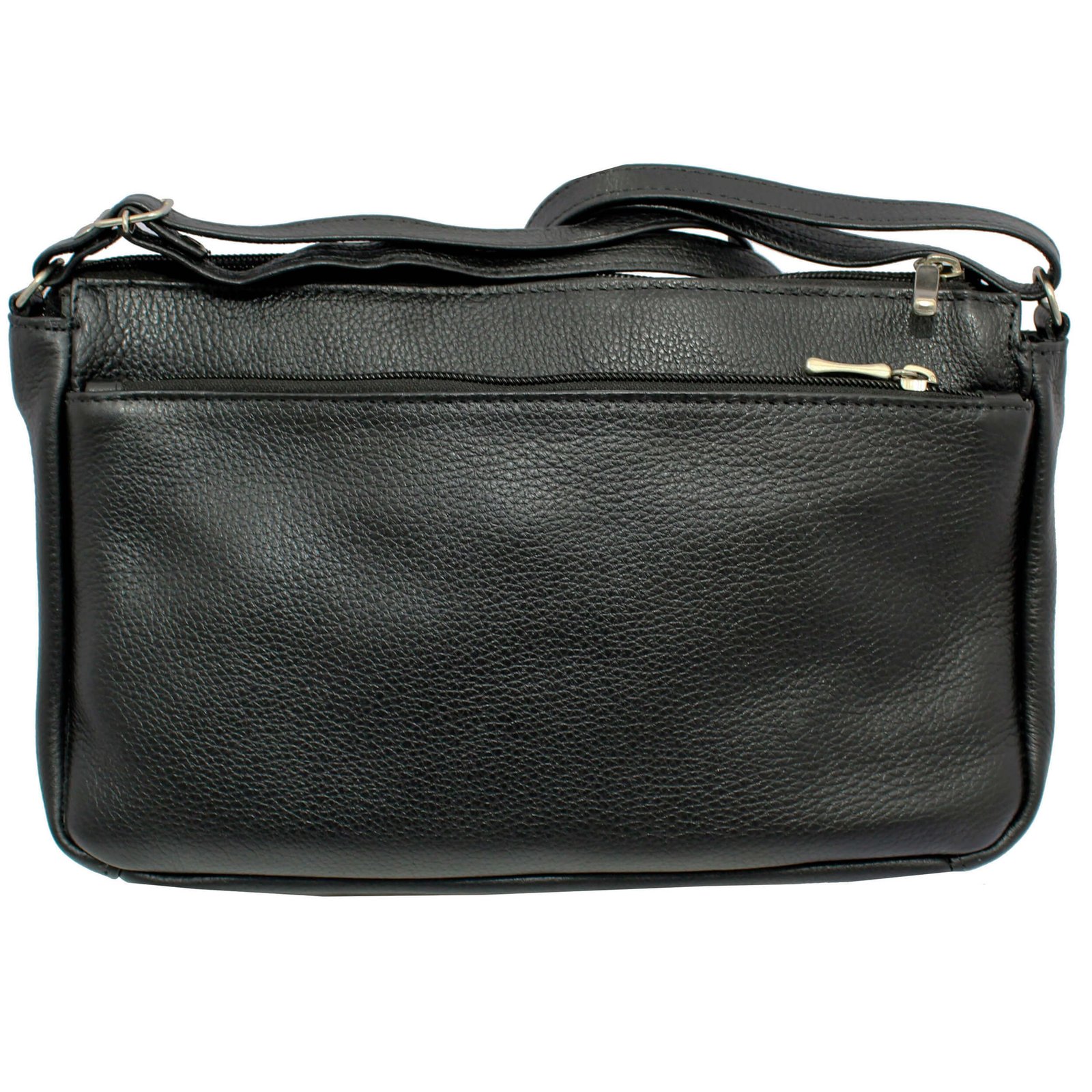 Bolsa Feminina Couro Transversal 4 Zíperes Lisa Casual - Imagem 35