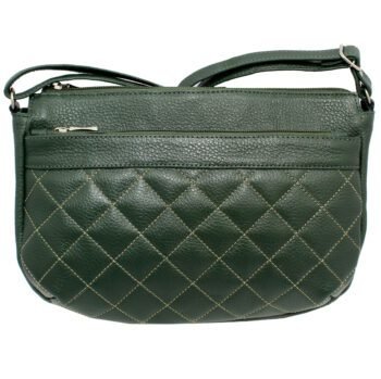 Bolsa Feminina Couro Transversal 4 Zíperes Matelassê Casual - Image 10
