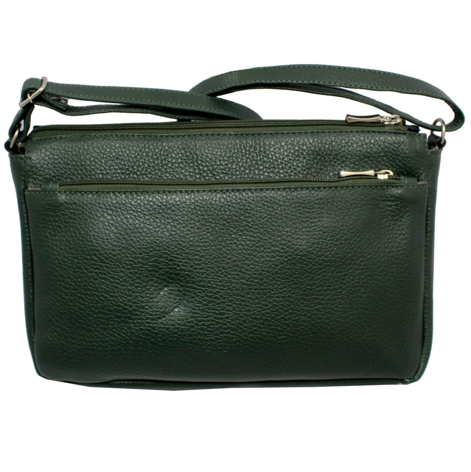 Bolsa Feminina Couro Transversal 4 Zíperes Matelassê Casual - Imagem 8