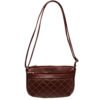 Bolsa Feminina Couro Transversal 4 Zíperes Matelassê Casual - Thumbnail Image 7