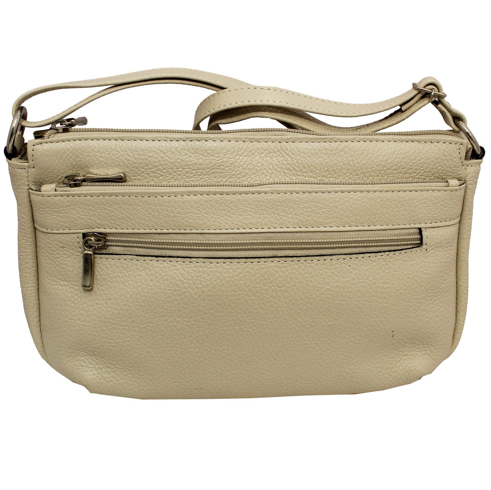 Bolsa Feminina Couro Transversal 4 Zíperes Lisa Casual - Imagem 26