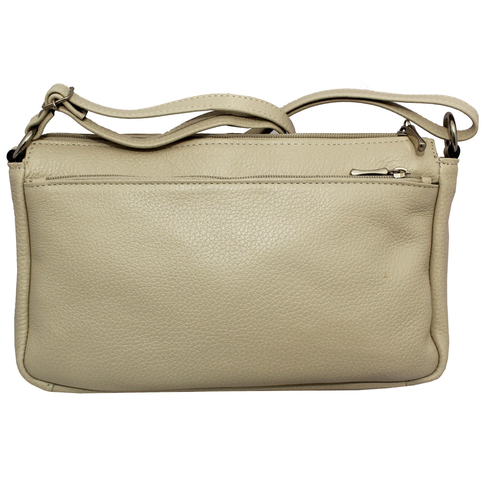 Bolsa Feminina Couro Transversal 4 Zíperes Lisa Casual - Imagem 23