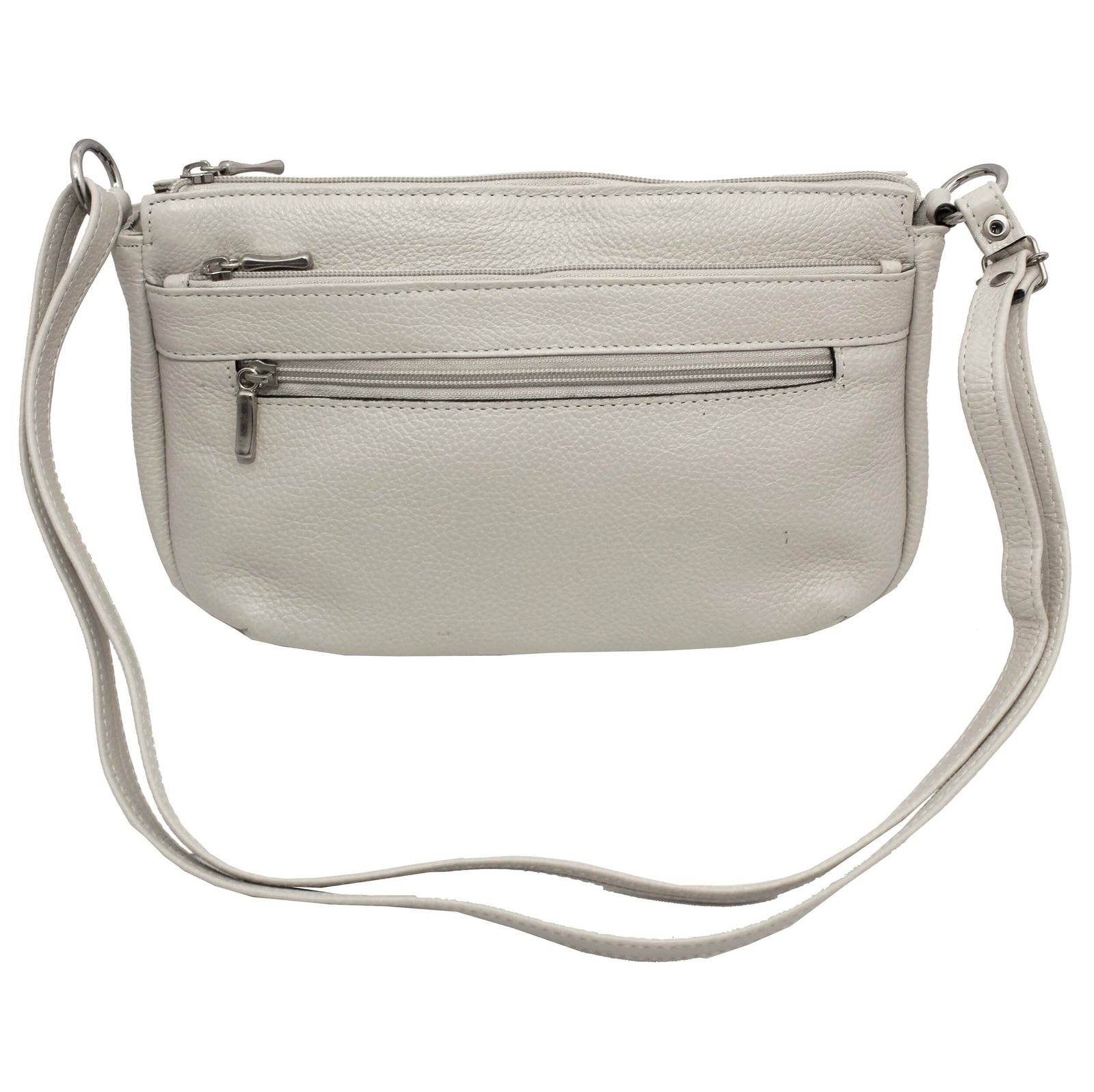 Bolsa Feminina Couro Transversal 4 Zíperes Lisa Casual - Imagem 20