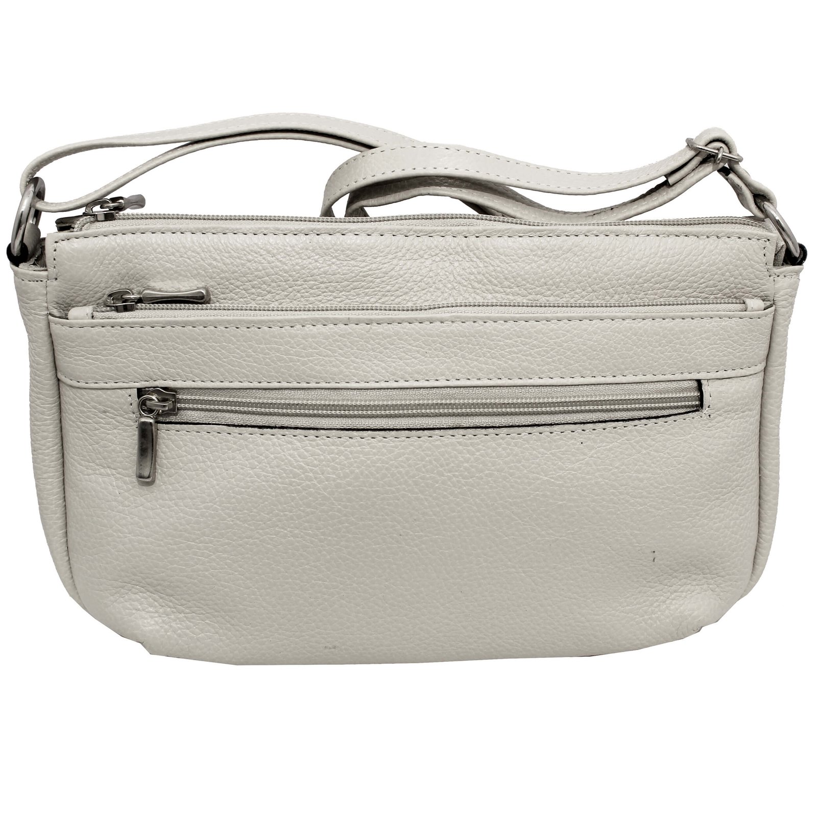 Bolsa Feminina Couro Transversal 4 Zíperes Lisa Casual - Imagem 19