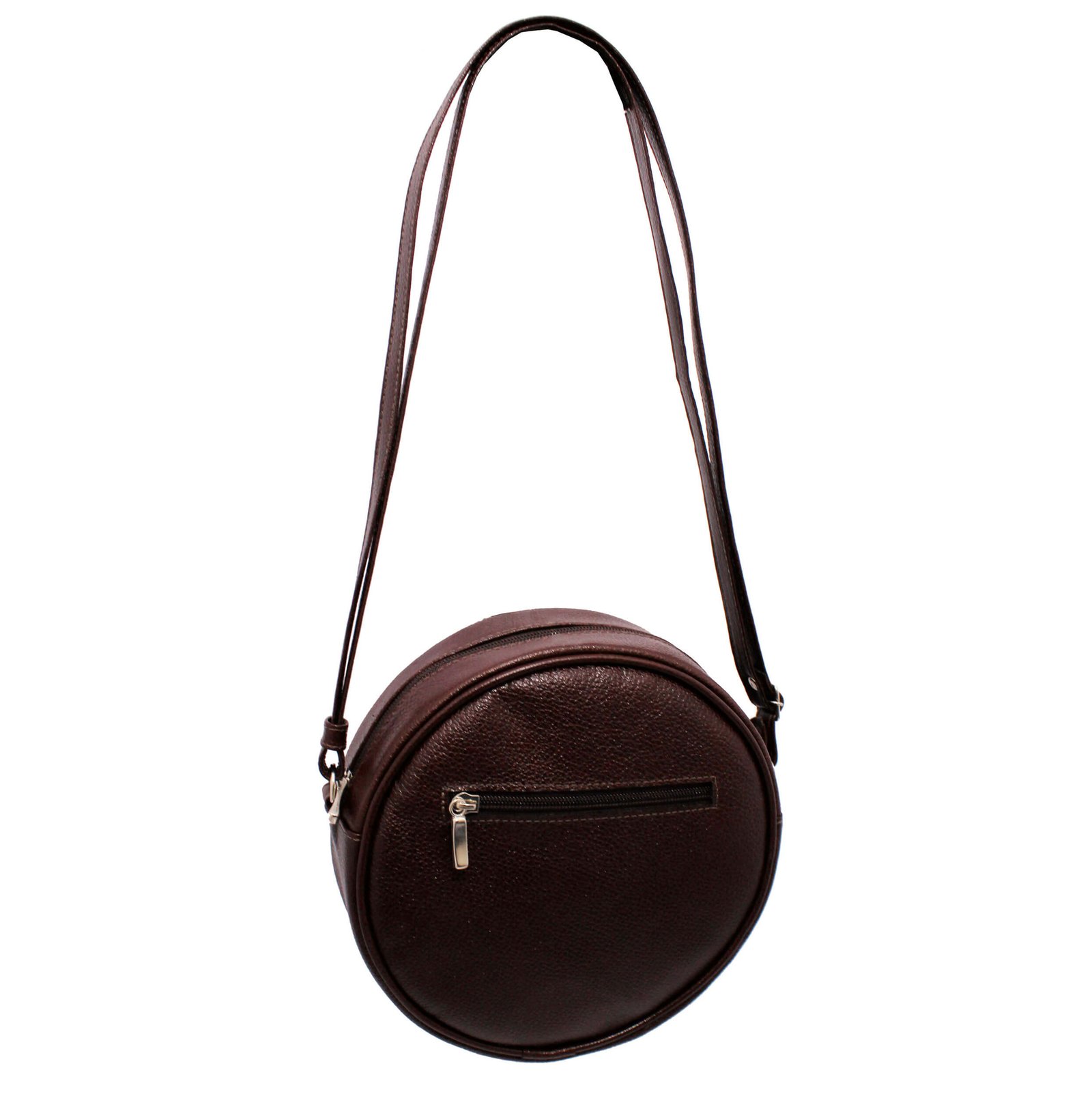 Bolsa Couro Legitimo Redonda Transversal Feminina Casual - Imagem 10