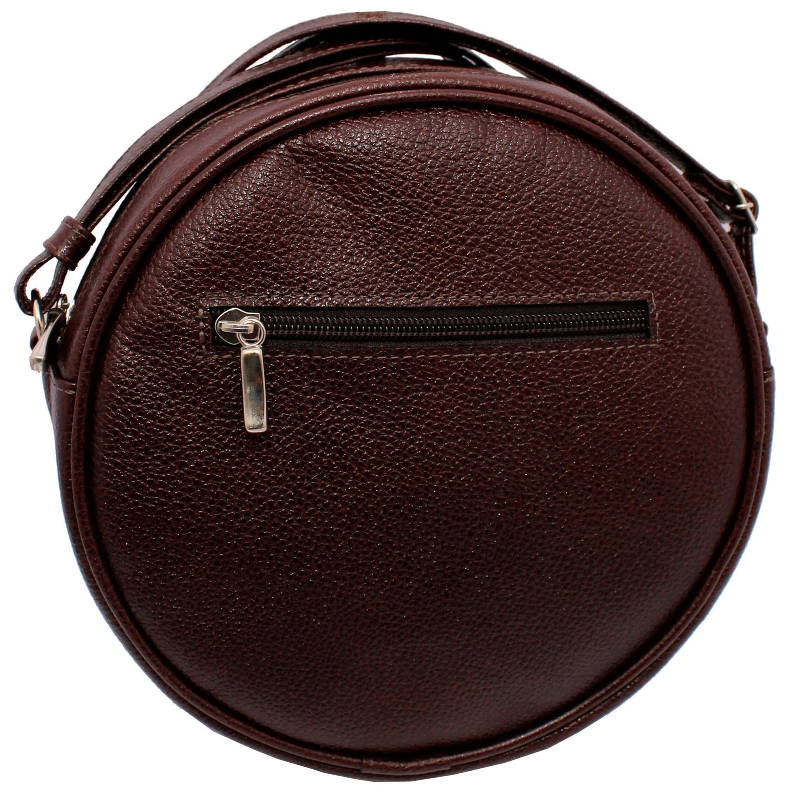 Bolsa Couro Legitimo Redonda Transversal Feminina Casual - Imagem 9