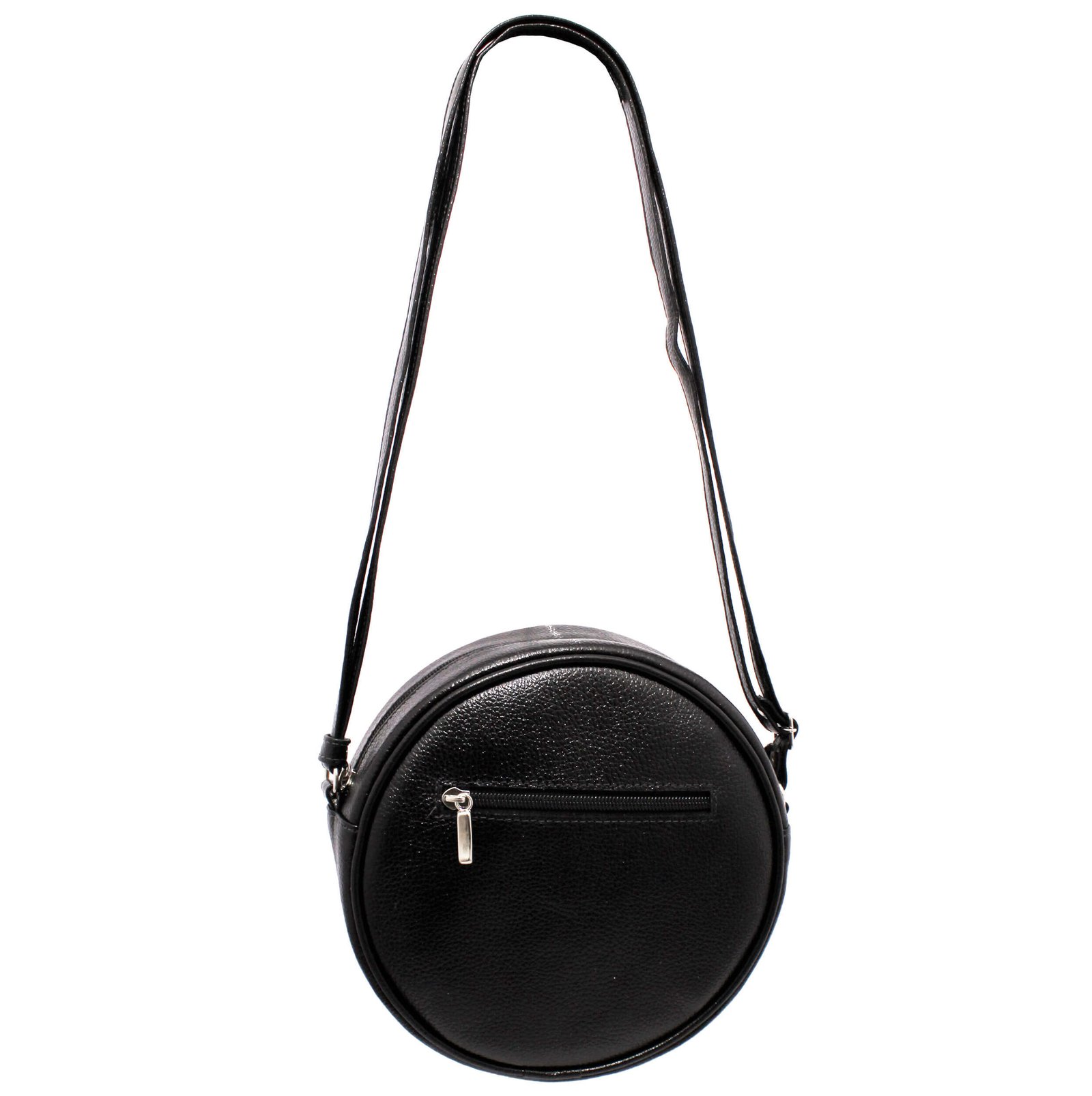 Bolsa Couro Legitimo Redonda Transversal Feminina Casual - Imagem 8