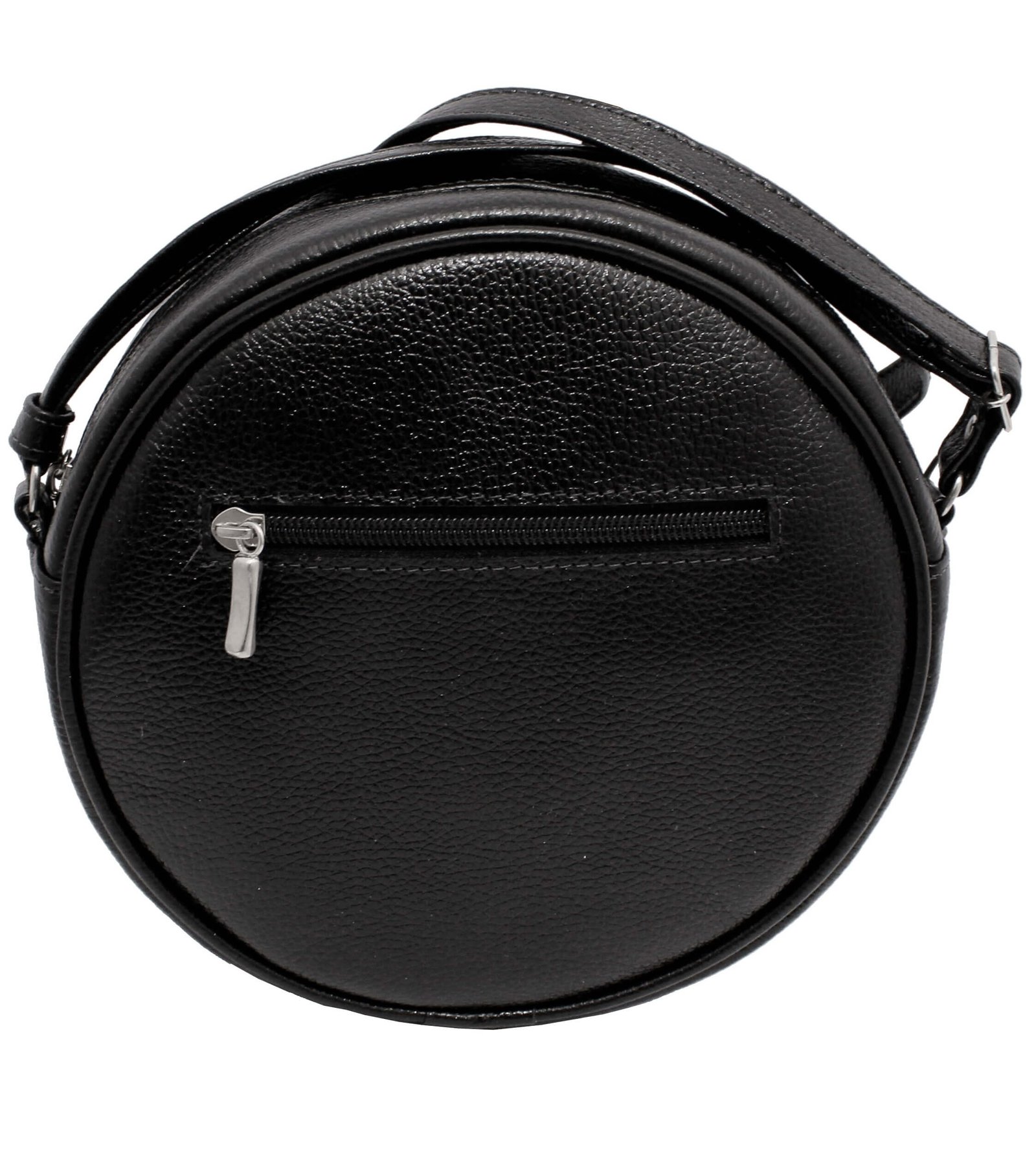 Bolsa Couro Legitimo Redonda Transversal Feminina Casual - Imagem 7