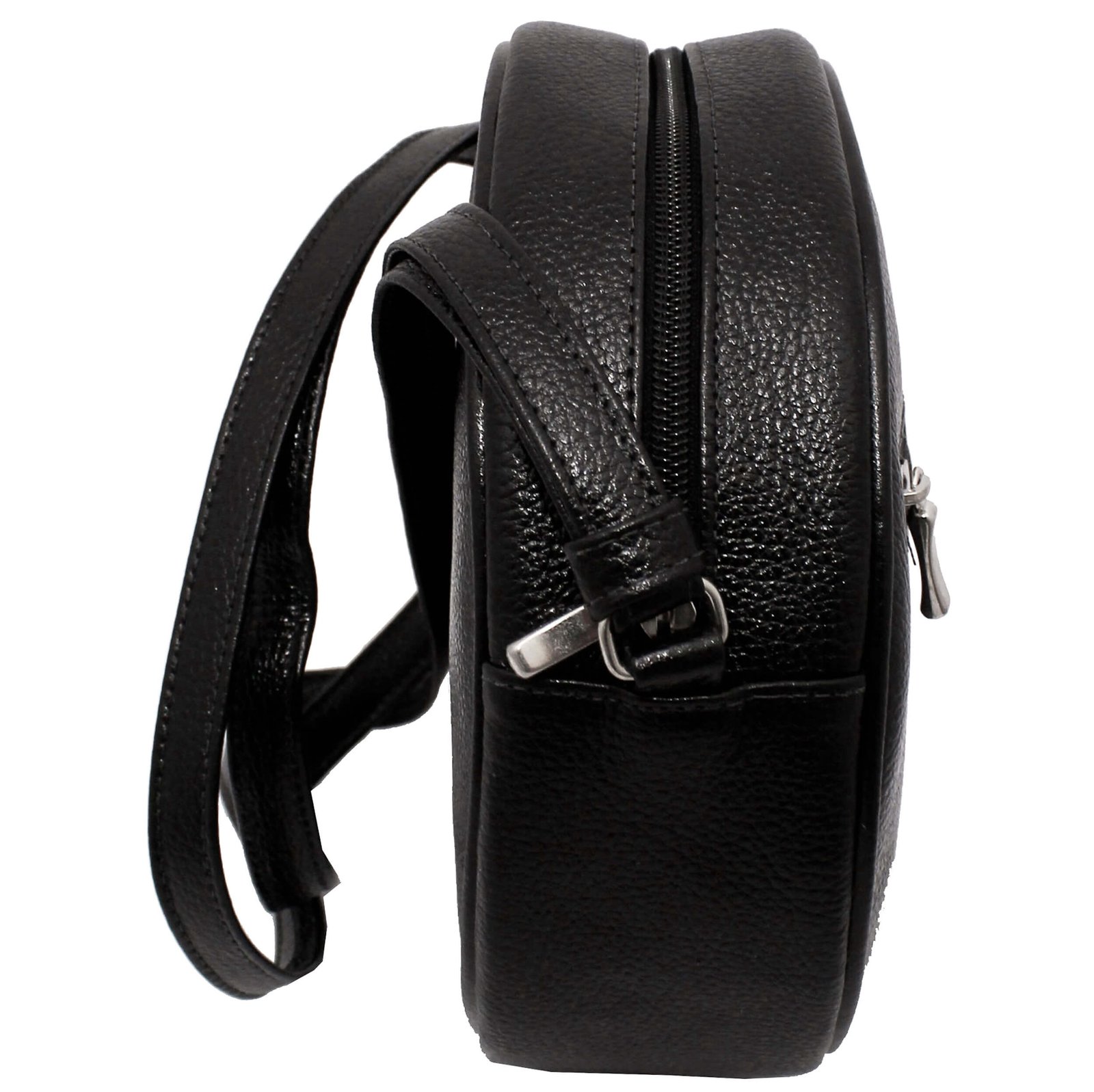 Bolsa Couro Legitimo Redonda Transversal Feminina Casual - Imagem 6