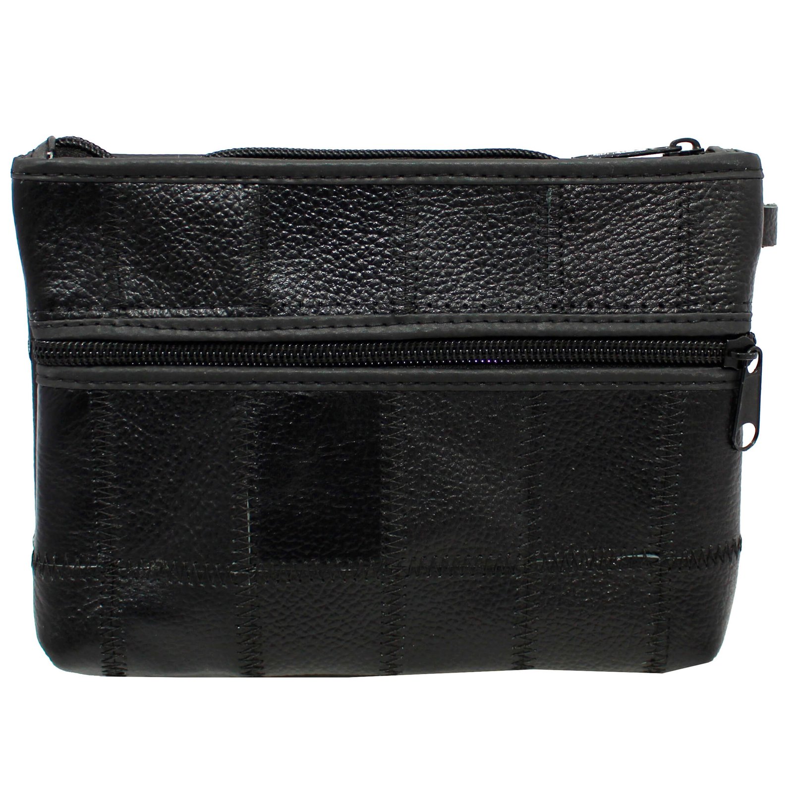 Bolsa Em Retalho De Couro Alça De Mão Carteira - Imagem 3