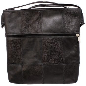 Bolsa De Retalhos Em Couro Transversal Feminina Patchwork Grande - Image 3