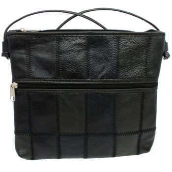 Bolsa De Retalhos Em Couro Transversal Feminina Patchwork Sombrinha - Image 2