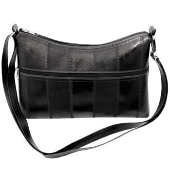 Bolsa Em Retalhos De Couro Transversal Feminina Casual - Image 7