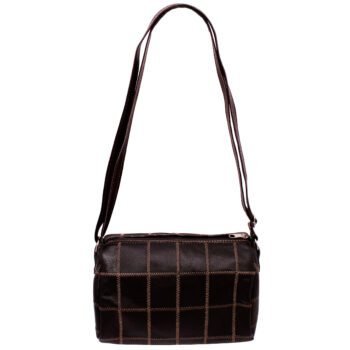 Bolsa Media Em Retalhos De Couro Feminina Bau - Image 2