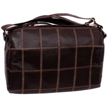 Bolsa Media Em Retalhos De Couro Feminina Bau - Image 10