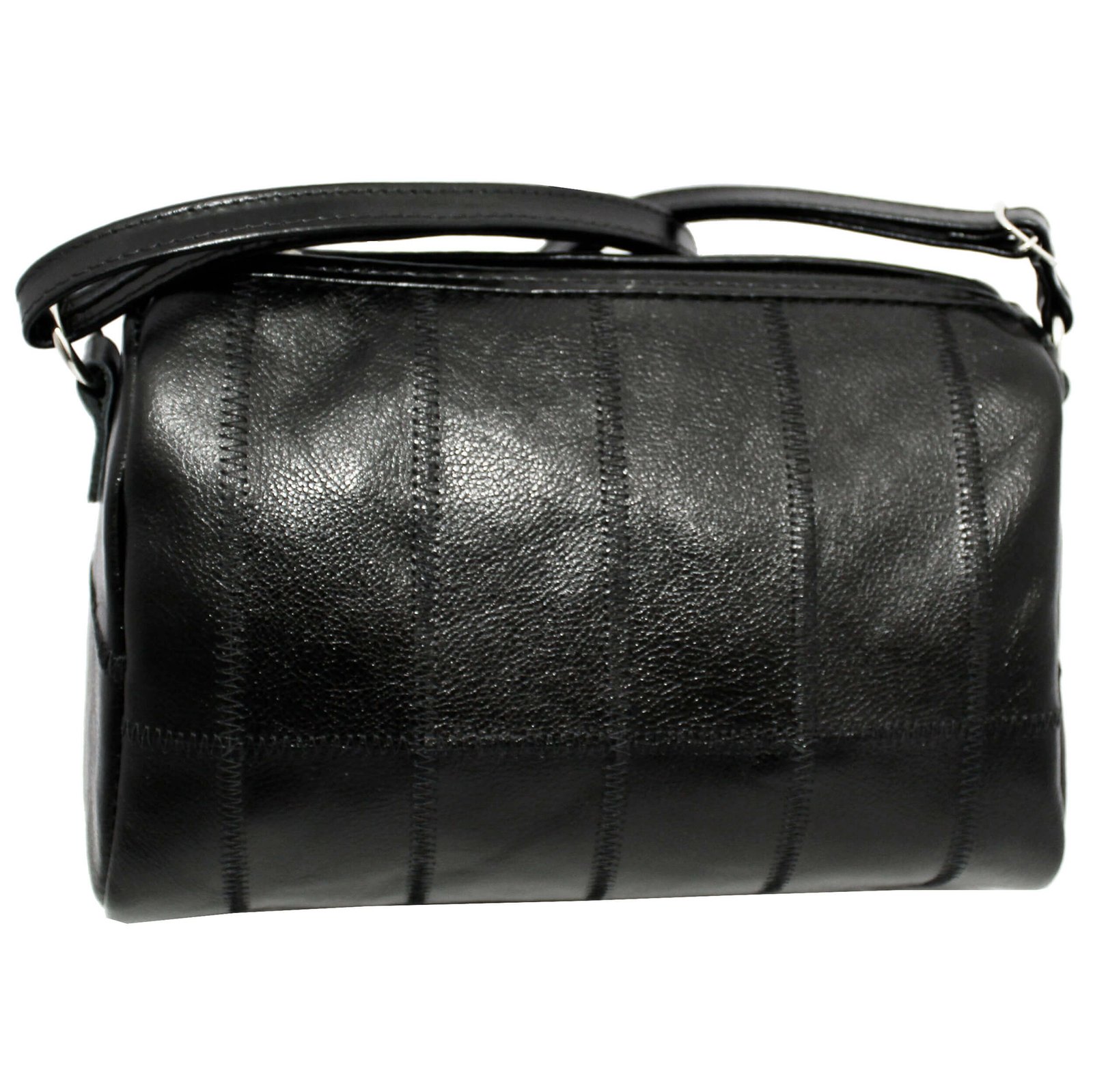 Bolsa Media Em Retalhos De Couro Feminina Bau - Imagem 6