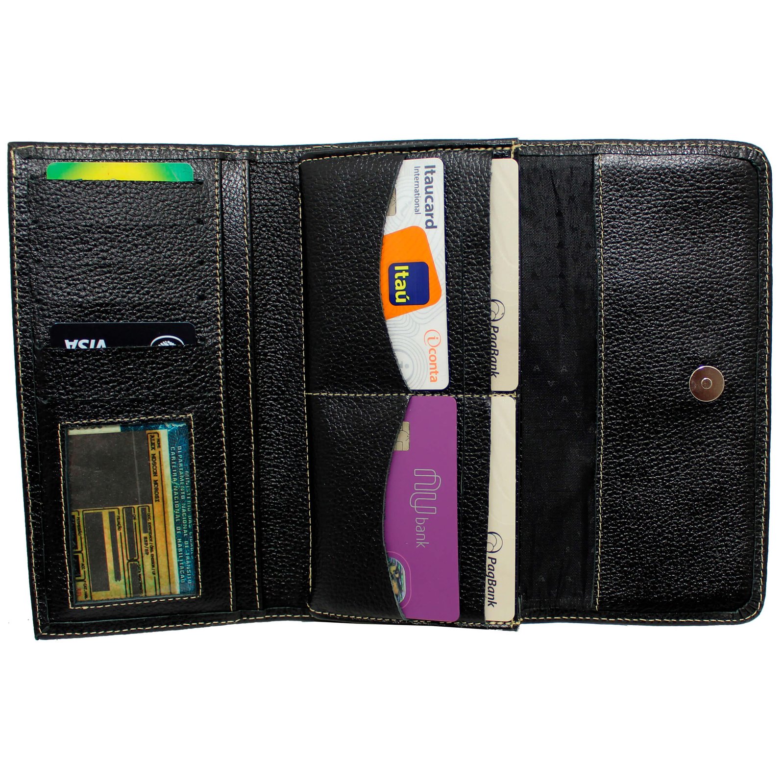 Carteira Feminina Grandes Várias Divisões Porta Celular - Imagem 9