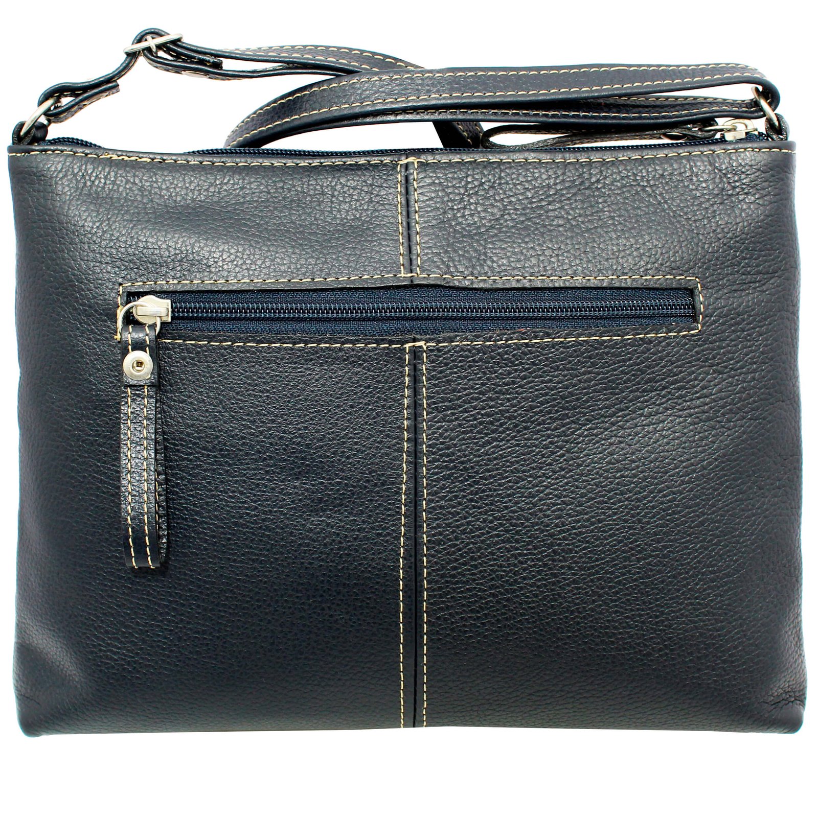 Bolsa Feminina Couro Transversal Bls294 4 Ziperes - Imagem 17